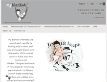 Tablet Screenshot of myblanket.co.nz